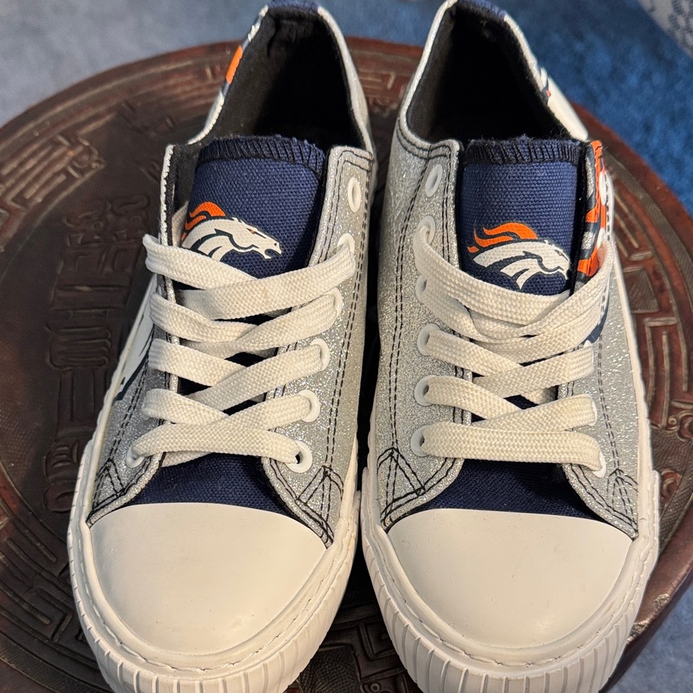 Denver Broncos Women's Athletic Shoes - Navy and Gray